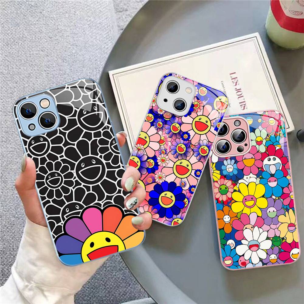 Закаленное стекло Art T-Takashi M-Murakami для iphone 14 13 12 11 Pro Mini XS MAX 14Plus X XS XR Fundas