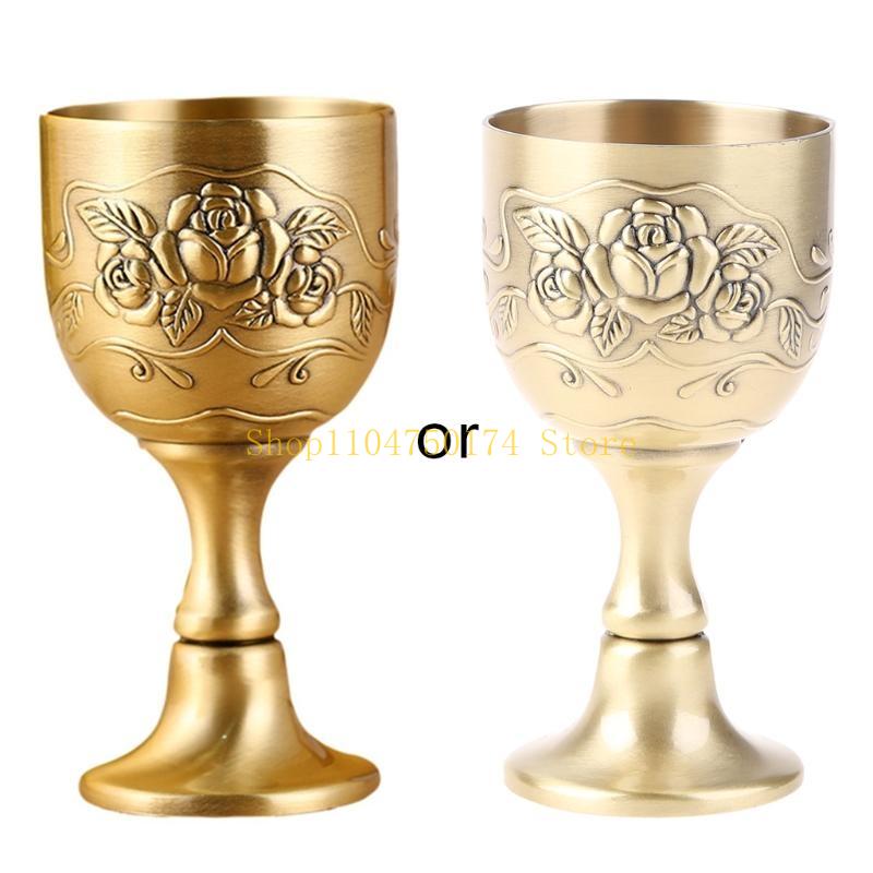 European Cocktail Glass Glass Zinc Alloy Goblet Red Wine Glass Zinc Alloy Material for Bar KTV Use top sale
