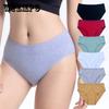 5pc Cotton Briefs Women Pantys High Waist Panties Female Underpants Solid Color Pantys Intimates Plus Size Lingerie M-2XL