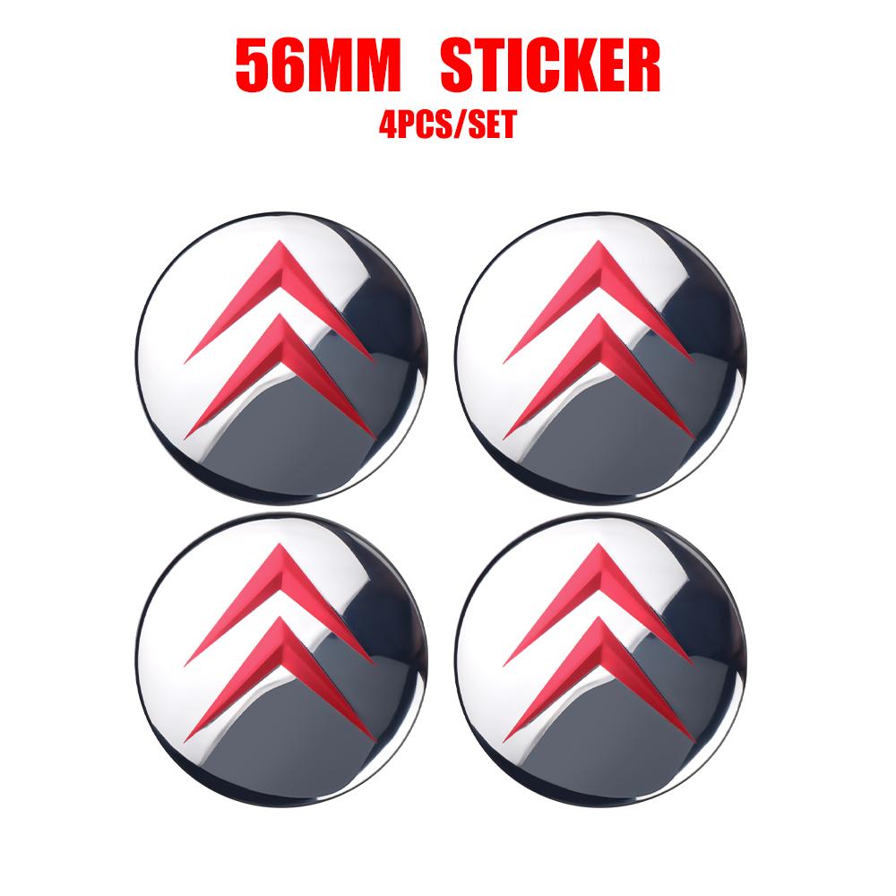 4pcs 56/60MM Car Wheel Center Caps For Citroen C3 C4 Picasso C4L DS C6 Logo Emblem Replacement Rim Hub Cover Styling Accessories