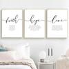 Faith Hope Love Bible Verse Wall Art Posters and Prints Nordic Style Wall Picture for Living Room Christian Decor