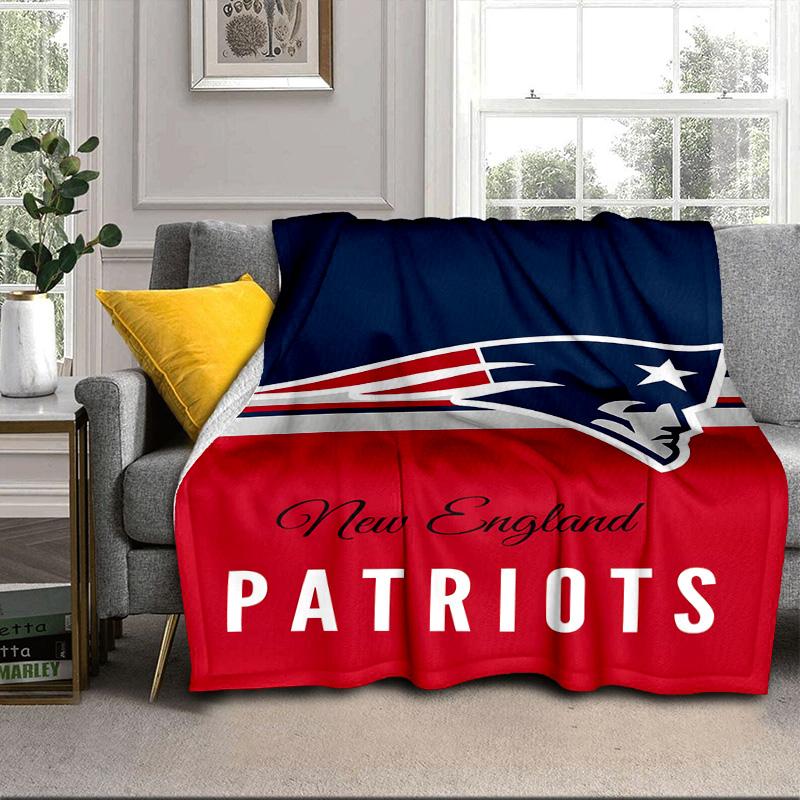 Patriots Team Spirit Portable Blanket/Soft Blanket Bedding Blanket Suitable for Travel Camping Living Rooms Offices Sofas Fan Gifts