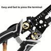 1pc 9-in-1 Multifunctional Electrician Wire Strippers Terminal Crimping Pliers Branching Winding Cutting Pliers Hardware Tools