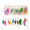 20Pcs/Set Fishing Lure Kit with Artificial Hard Bait Metal Spinner Blade Colorful Feather Freshwater Saltwater Fishing Accessories