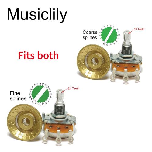Набор ручек Musiclily Ultra для Stratocaster (1В/2Т, Дюймы/Метрическая) для электрогитар ST, состаренный белый