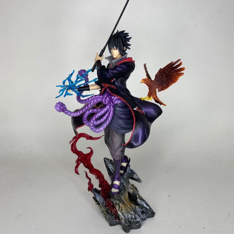 Аниме Наруто десять лет Паншинба Учиха Райзуки Саске фигурка статуя две колонны кукла модель украшение