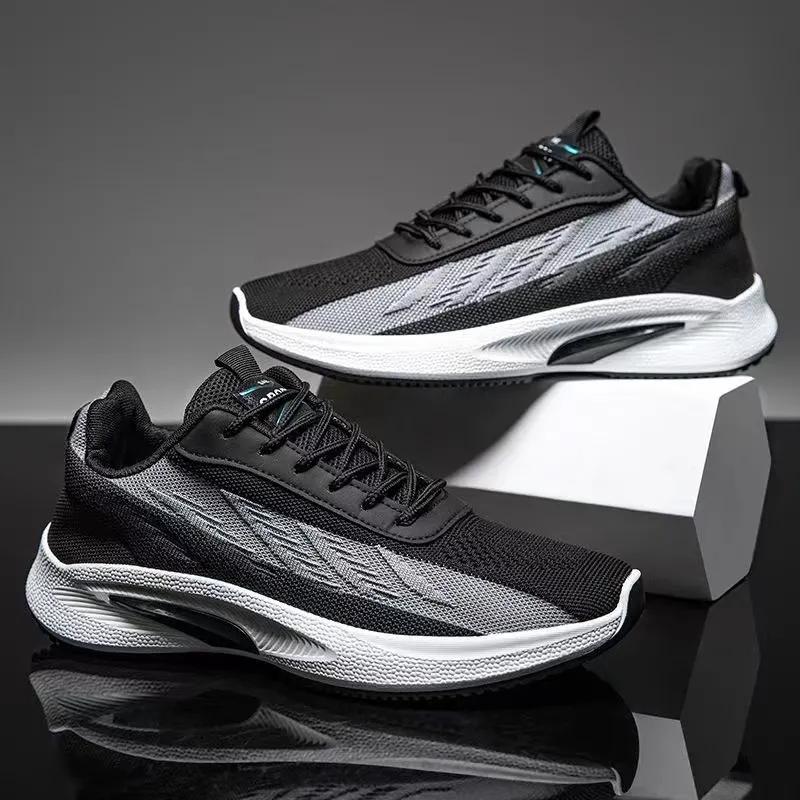 WTEMPO Большие размеры, легкие, на шнуровке, спортивные мужские кроссовки, дышащие, универсальные, нескользящие, износостойкие, повседневные кроссовки