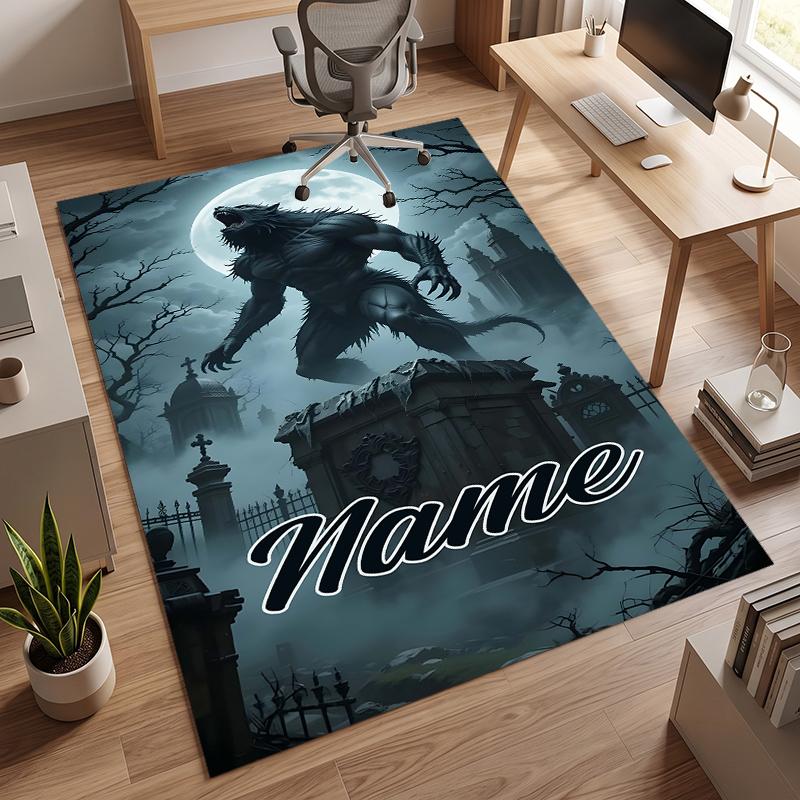 Horrible Werewolf (1) Personalized name Office Carpet Stylish Decor for Living Room Bedroom Kitchen