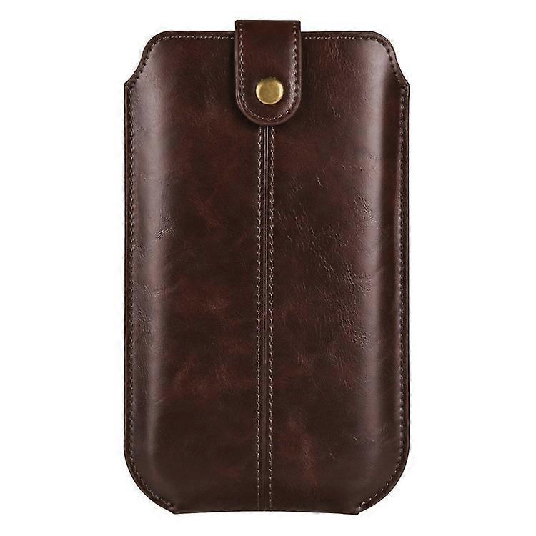 Crazy Horse Texture PU Leather Phone Belt Pouch for Cell Phones Universal Waist Phone Holster Bag with Card Layer