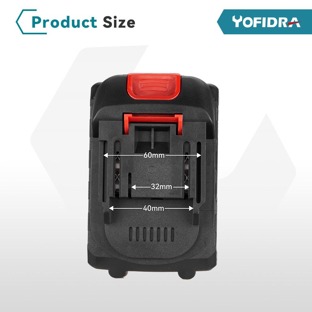 Yofidra 21V 15000mAh Rechargeable Lithium Ion Battery For Makita Cordless Drill/Brushless Wrench/Screwdriver/Circular Saw EU Plug