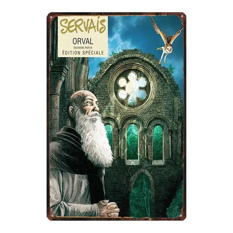 Винтажная бельгийская пивная металлическая жестяная вывеска ORVAL Chimay Ретро настенный декор для кухни, ресторана, дома Художественный постер DUA