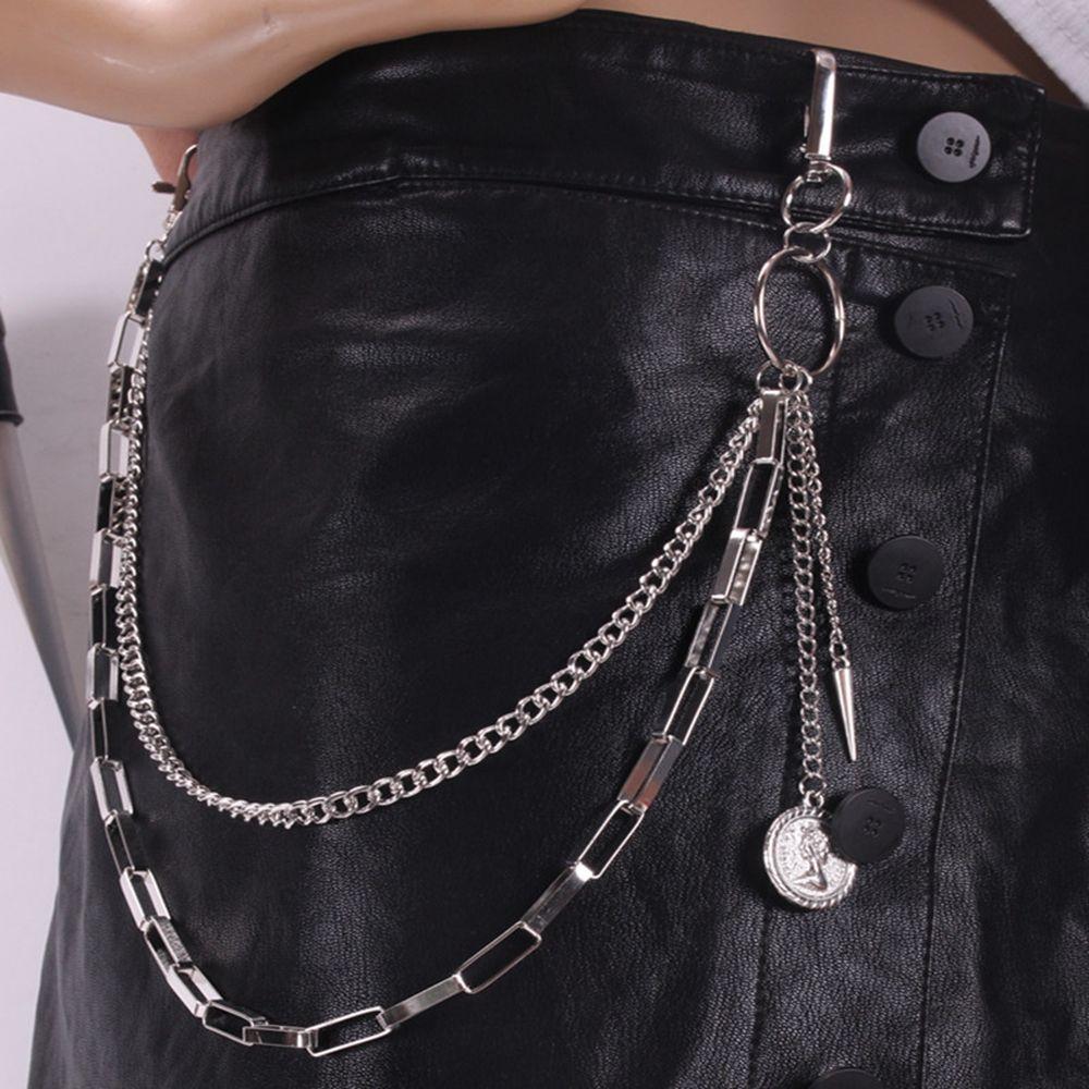 Star Jewelry Gift Heart Female Belt Chain Metal Waist Chain Punk Pants Chain Hollow Cross