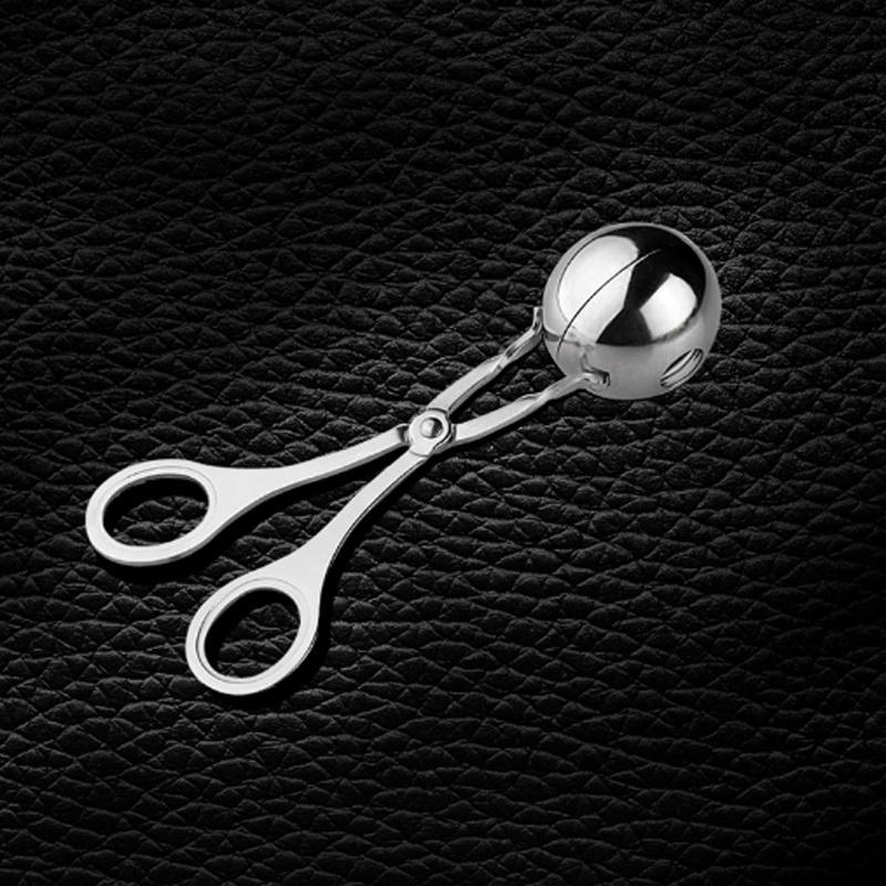 Портативный зажим для шариков из говядины из нержавеющей стали, форма для шариков для мороженого, сделай сам, шарик для рыбы, шарик для креветок, ложка