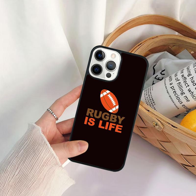 Чехол для телефона в виде мяча для регби для iPhone 17 Air 16 15 14 11 12 13 Pro MAX Plus coque Чехол-оболочка