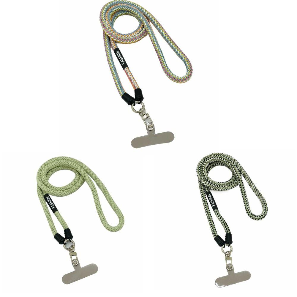 Weave Phone Lanyard Neck Rope with Patch Cell Phone Hanging Cord Phone Case Accessories