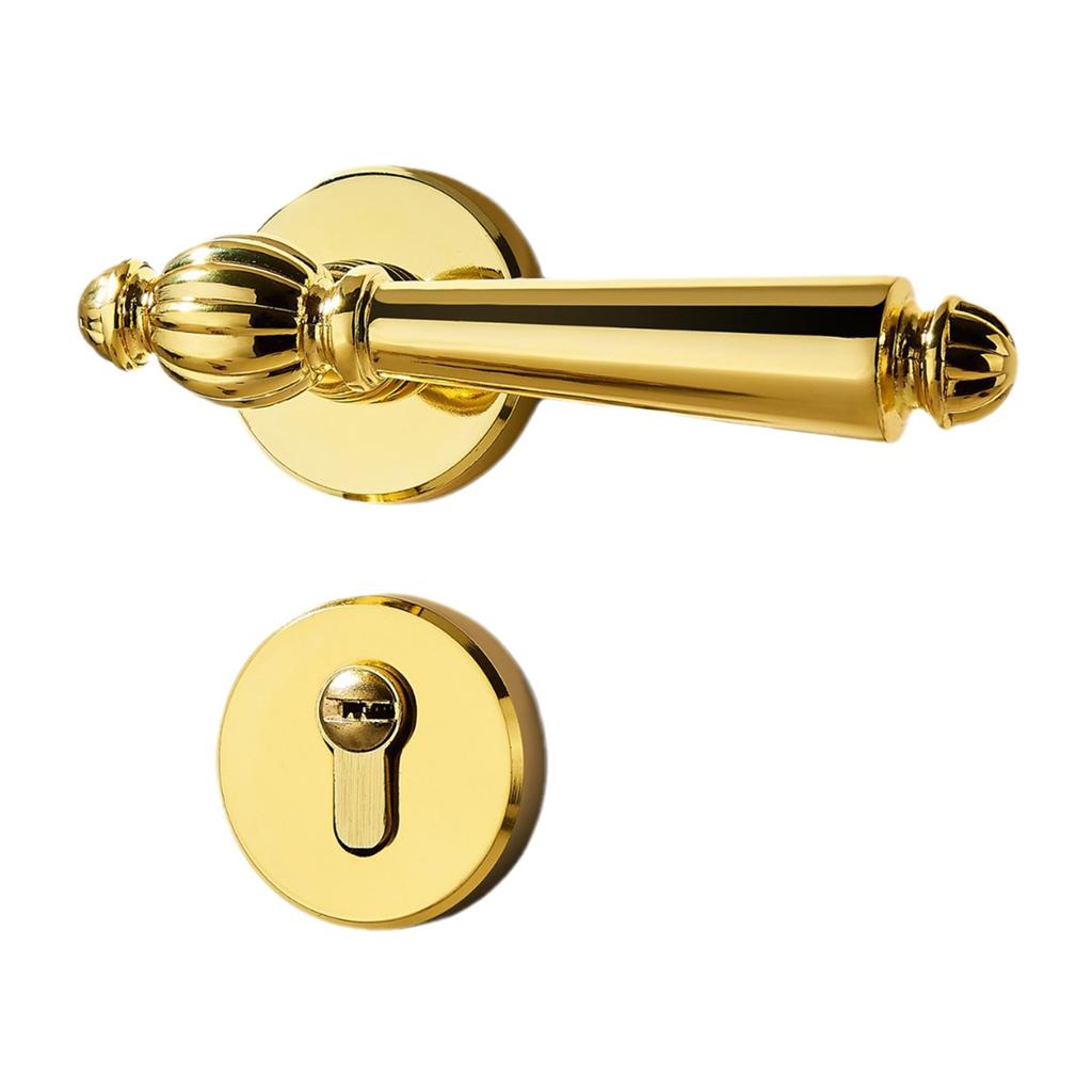 1 Set Zinc Alloy Door Handle Lock Modern Door Handles Home Security Lock Set for Home Renovation & Security Enhancement