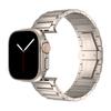 Keepwin 3 Bead Metal Grade II Titanium Watch Bracelet Butterfly Buckle Strap for IWatch Apple Watch Ultra 49 45 mm