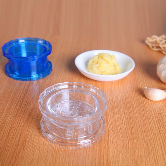 Garlic Press Transparent Manual Grinder Easy Operation Portable Garlic Chopper