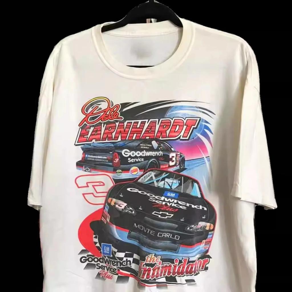 Мужская одежда 100% хлопок normcore футболка 1990-х ДЕЙЛ EARNHARDT американский ретро стритвир мода оверсайз повседневная гоночная футболка