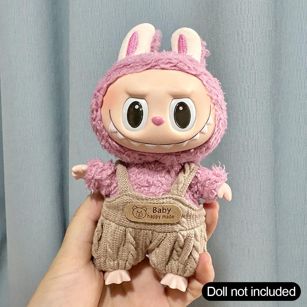 Для 17 см Кукольная одежда Лабубу Модная одежда Толстовки Кукольная одежда Цветовые толстовки Кукольные аксессуары Милые украшения Маленькая одежда