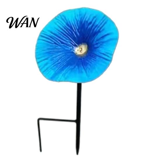 Garden Bird Feeder Metal Flower Bath, Decorative Bath Feeder, Outdoor Durable Wild with 2-Prong Base for Backyard Decor