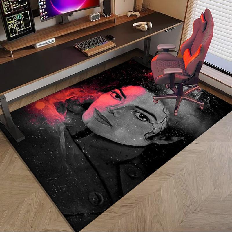 Metallic Hair Style Michael muisc Carpet, Chair Rug,Rug for Office Bedroom living rooms, Doormat decor Fan Gift Christmas Gift