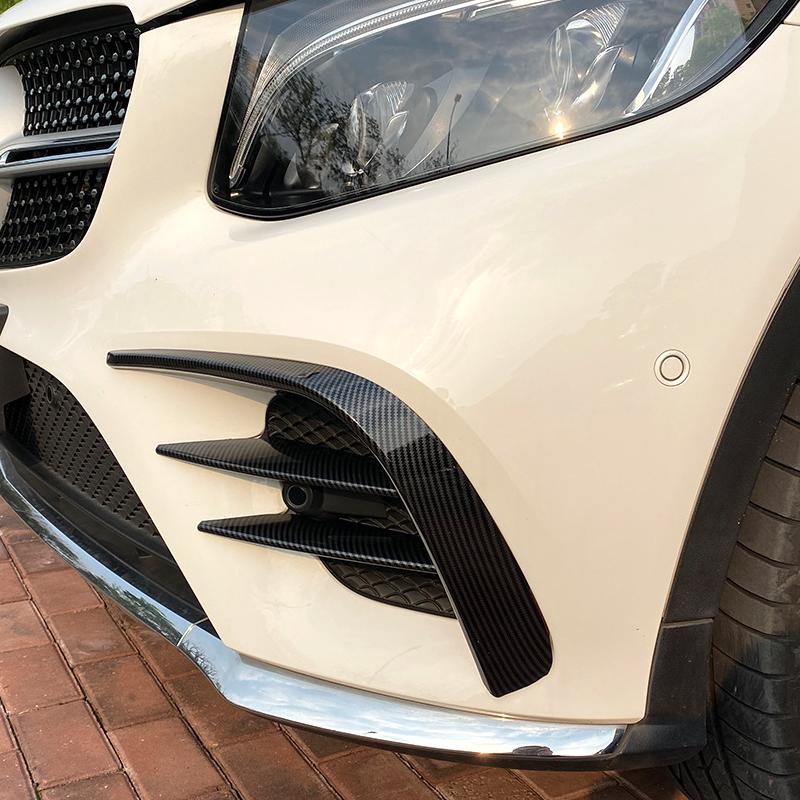 Подходит для Mercedes Benz Аксессуары GLC Класс GLC260 GLC300 GLC43 AMG X253 2016-2019 Передний бампер Сплиттер Canard Противотуманные фары Отделка