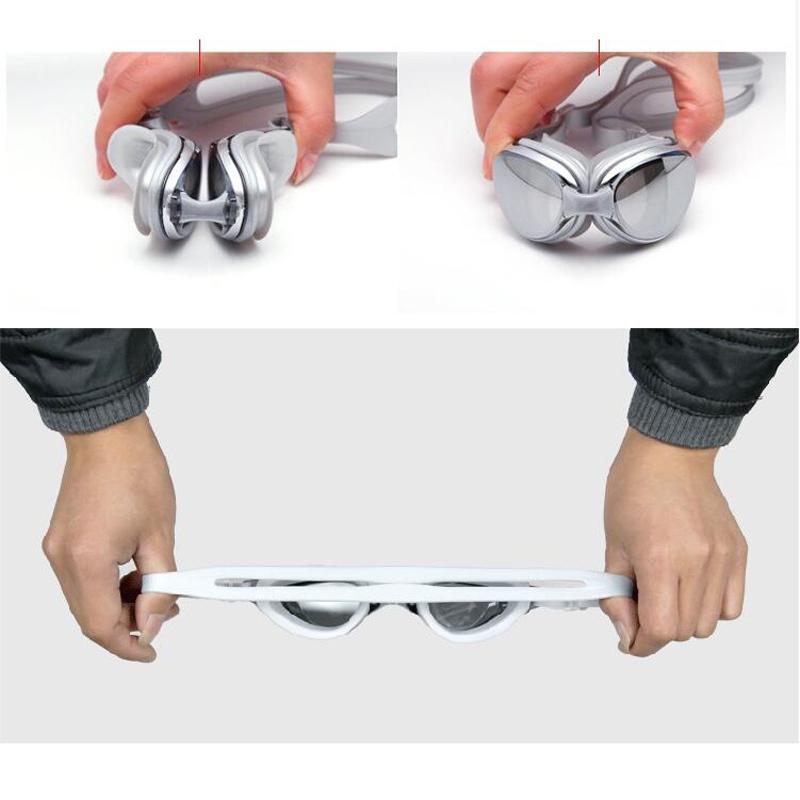 Plating Myopia Swim Goggles Professional Waterproof Anti Fog UV Shield Eyewear Swimming Pool Water Sports Glasses for Men Women