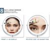 With LED Light Makeup Mirror Double-sided Vanity Mirror Bathroom Cosmetics Mirror  Home
