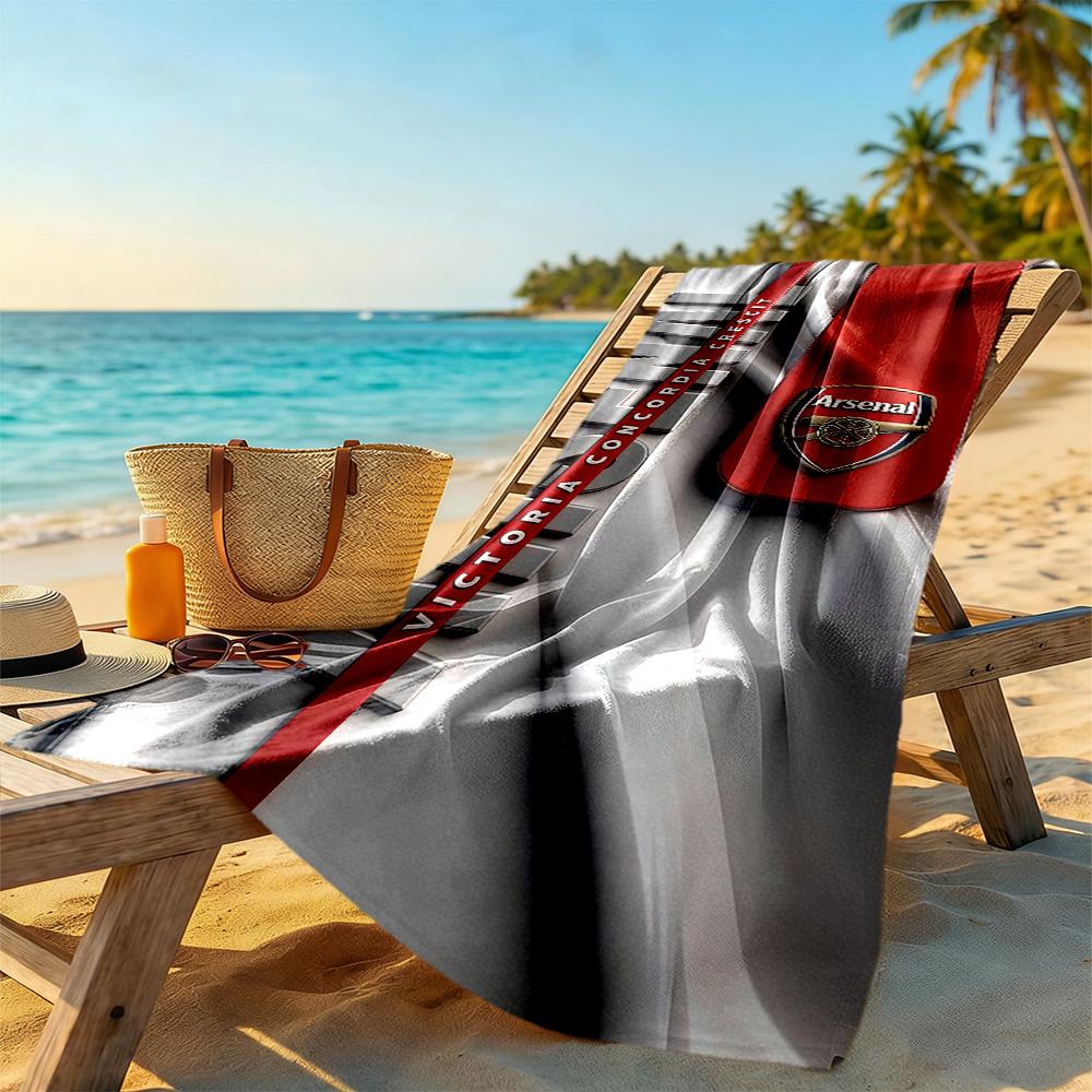 Arsenal Beach Towel Quick-Dry Soft Microfiber Comfortable Lightweight Suitable for Swimming, Gym, Camping, Yoga Vacation