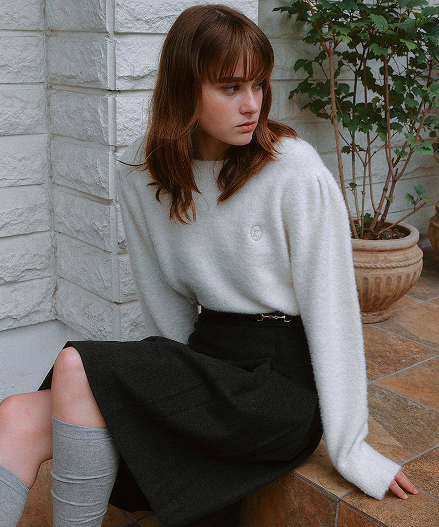 ROLAROLA Puff Sleeve Knit White