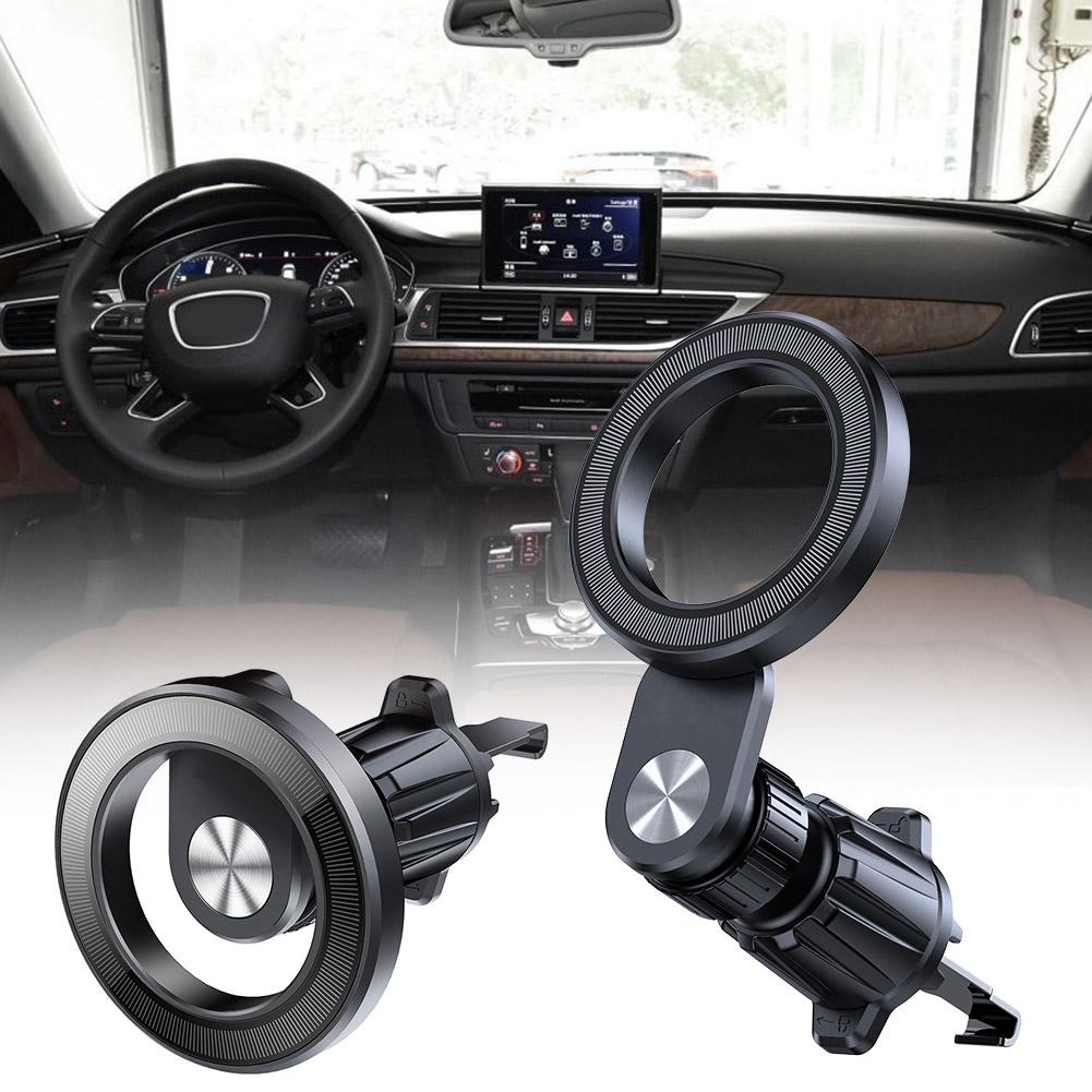 Магнитный автомобильный держатель для телефона на приборную панель автомобиля, центральная консоль, крепление для телефона, Air Clip Support, черный Unive N0E8