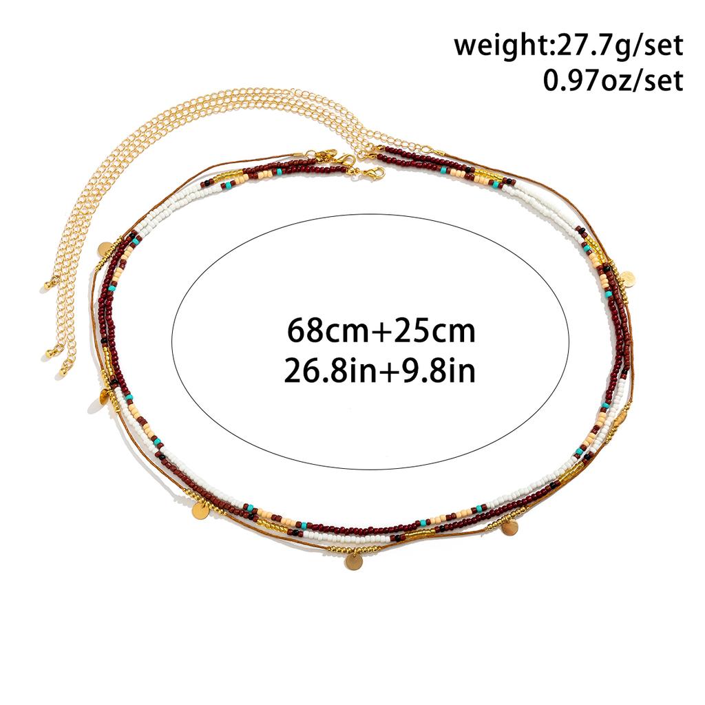 Ingemark 3Pcs/Set Bohemian Coloful Rice Bead Waist Chain for Women Sexy Bikini Multilayer Thin Body Chain Beach Body New Jewelry