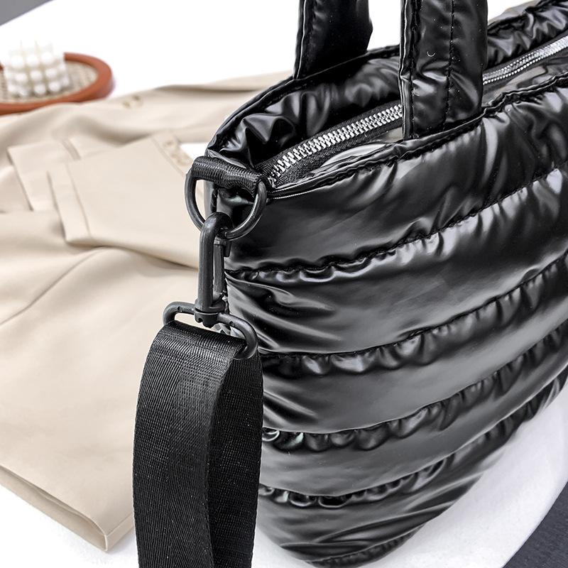 Зимняя пушистая космическая хлопковая сумка через плечо, новая хлопковая сумка на одно плечо, сумка через плечо с широким ремнем