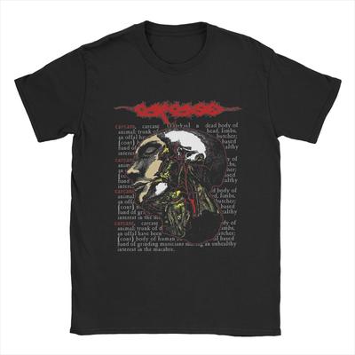 Футболки Carcass для мужчин 100% хлопок Потрясающая футболка с круглым вырезом Футболка с коротким рукавом Одежда Идея для подарка