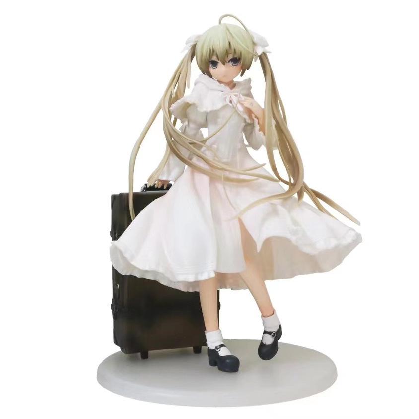 Anime Kasugano Sora Kawaii Girl White Dress Standing PVC Collection Model Figure Toy