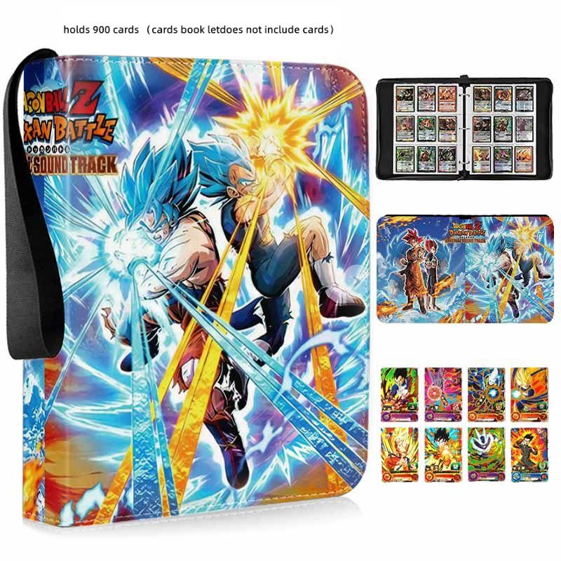 400/900pcs Freeza Card Zipper Binder Book Folder Anime Son Goku Vegeta PU Zipper Cards Collection Album Toy Gift