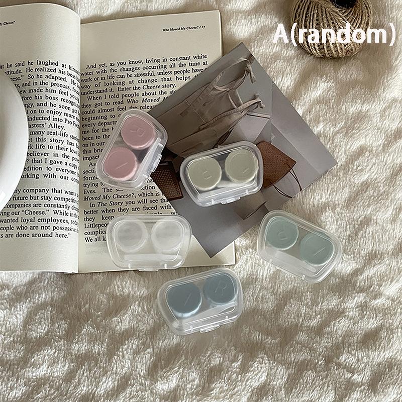 Коробка для контактных линз Предотвращает утечку Прозрачная крышка для линз Контейнер Держатель для контактных линз Сопутствующая коробка Коробка для ухода Портативная дорожная