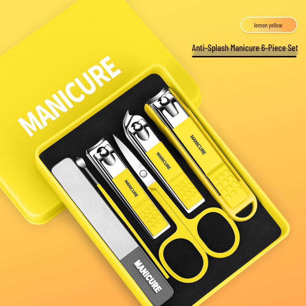 Премиальный набор кусачек для ногтей с защитой от брызг и ухочисткой - Портативный для мужчин и женщин