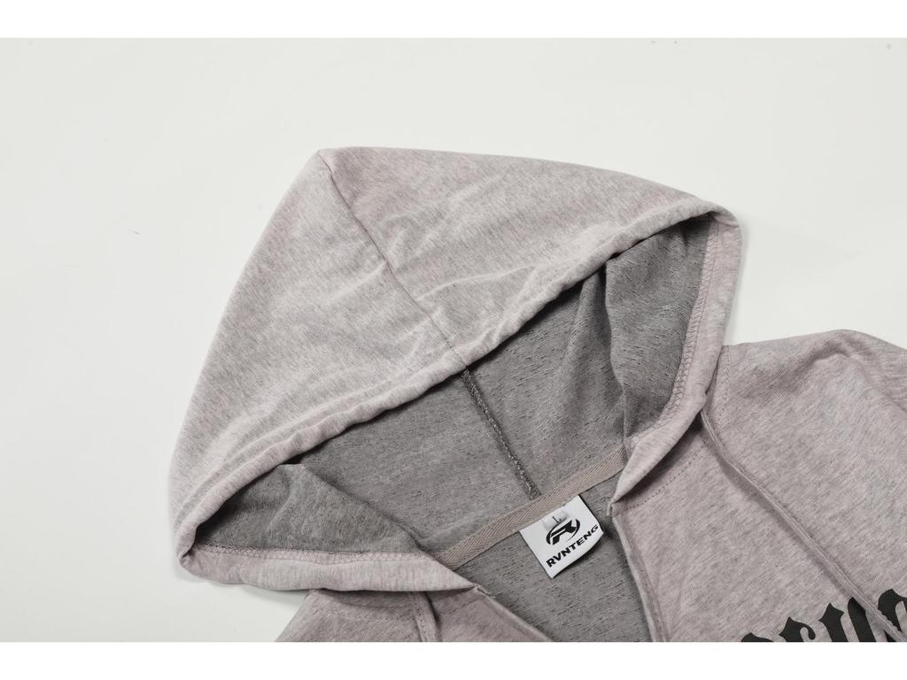 Women's 2026 Spring Retro Gothic Sheer Hooded Long Sleeve Cover-Up Shirt