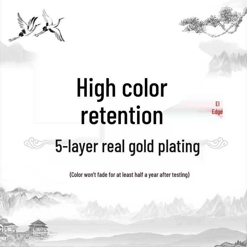 2023 Осень/Зима Позолоченные серьги с нефритовой пряжкой «Облако» - Китайский стиль, ретро, украшения для ципао и ханьфу