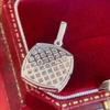 Мода 1 шт. Нежное паве ко Дню святого Валентина для женщин Ювелирные изделия сверкающее ожерелье из циркония квадратный кулон подарки свадебные модные аксессуары