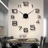 Hot Acrylic Clock Creative Large Unique 3D DIY Wall Clock Home Decorations Modern Wall Art