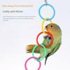 Colorful Bird Hanging Ring Toy With Bell Bird Exercise Play Toy  Birdcage Accessories