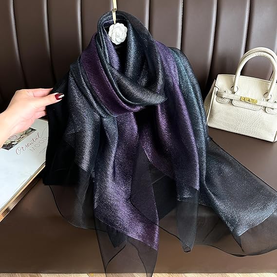 70*180cm Women Gradient Colors Scarf Long Shawls and Wraps for Party Dress Lightweight Pashmina Fashion Scarves