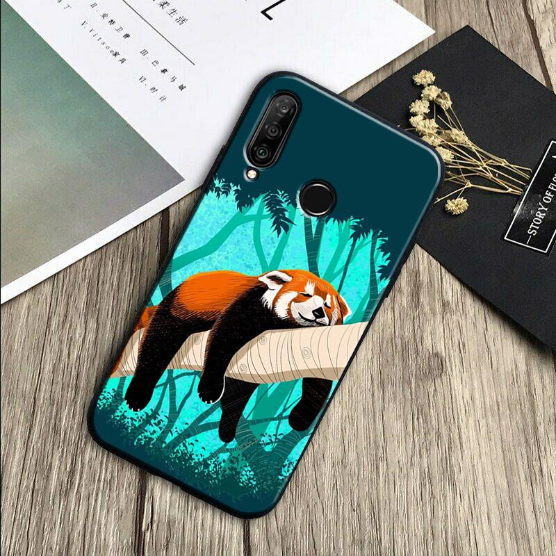 Red Panda Cute Animal For Huawei Nova Y70 Y91 Y61 Y72 Y73 Y90 Y60 3i 7i 8i 11 12i 9 10 SE P20 P30 Pro P40 Lite Case