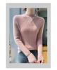 Women's Slim-Fit Wool Sweater - Autumn/Winter, Versatile Cashmere Knit, Half-High Collar