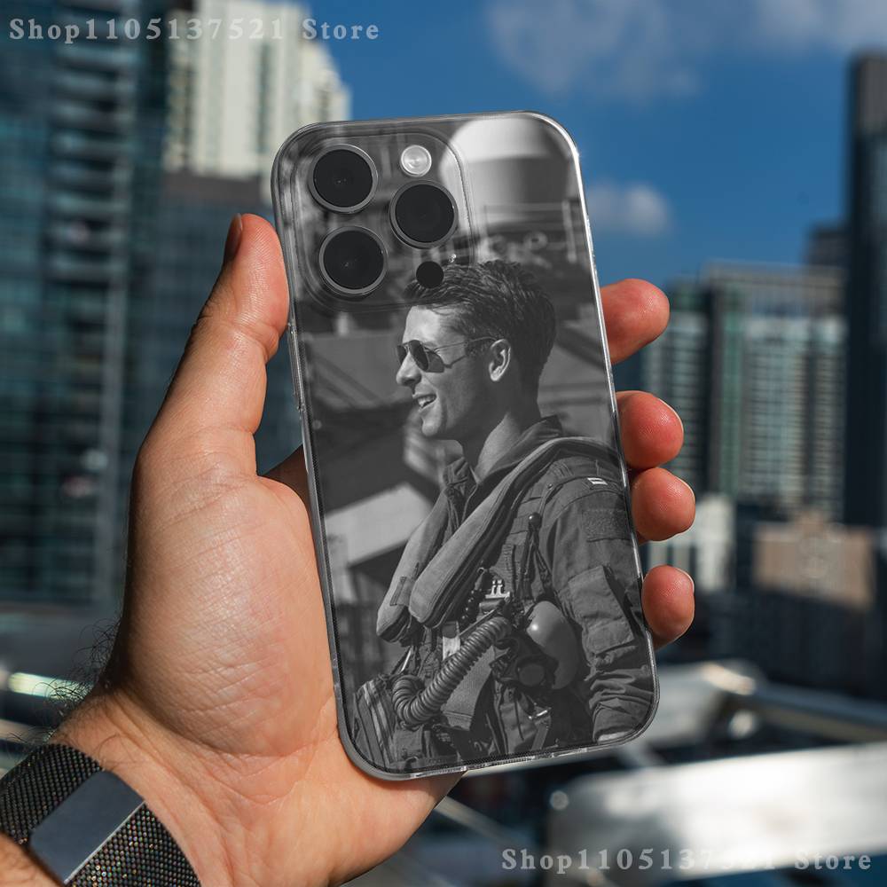 Movie T-Top G-Gun M-Maverick Phone Case For iPhone 17,16,11,15,13,14,12,Air,Mini,Plus,Pro,Max,Plus,E Clear Soft Shell