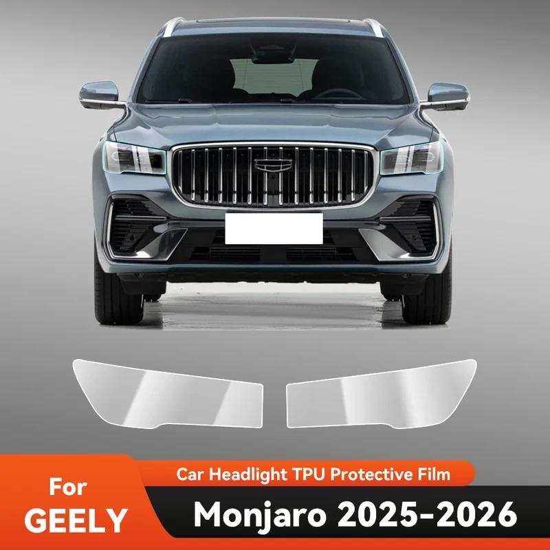 For GEELY MONJARO 2024-2026 Car Headlight Protective Film TPU Pre Cut Anti-Scratch Headlight Vinyl Film Accessories