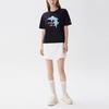 Fila Повседневная спортивная футболка с принтом дельфина с коротким рукавом, женские топы, черные F51W128107F-BK